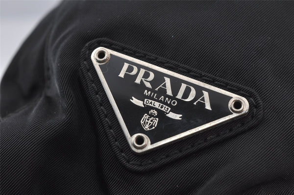 Authentic PRADA Vintage Nylon Tessuto Tote Hand Bag Purse Black 2837J