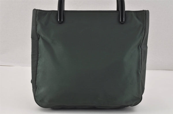 Authentic PRADA Vintage Nylon Tessuto Plastic Hand Bag Purse Green 2837K