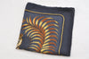 Authentic HERMES Petit Carre 40 Scarf "TIGRE ROYAL" Cashmere Silk Navy 2838I