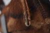 Authentic FENDI Mamma Baguette Shoulder Hand Bag Unborn Calf Leather Brown 2840I