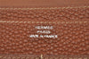 Authentic HERMES Dogon GM Vintage Leather Long Wallet Purse Brown 2841I