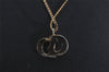 Authentic Christian Dior Gold Tone Chain Pendant Necklace CD 2842J