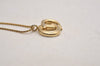 Authentic Christian Dior Gold Tone Chain Pendant Necklace CD 2842J