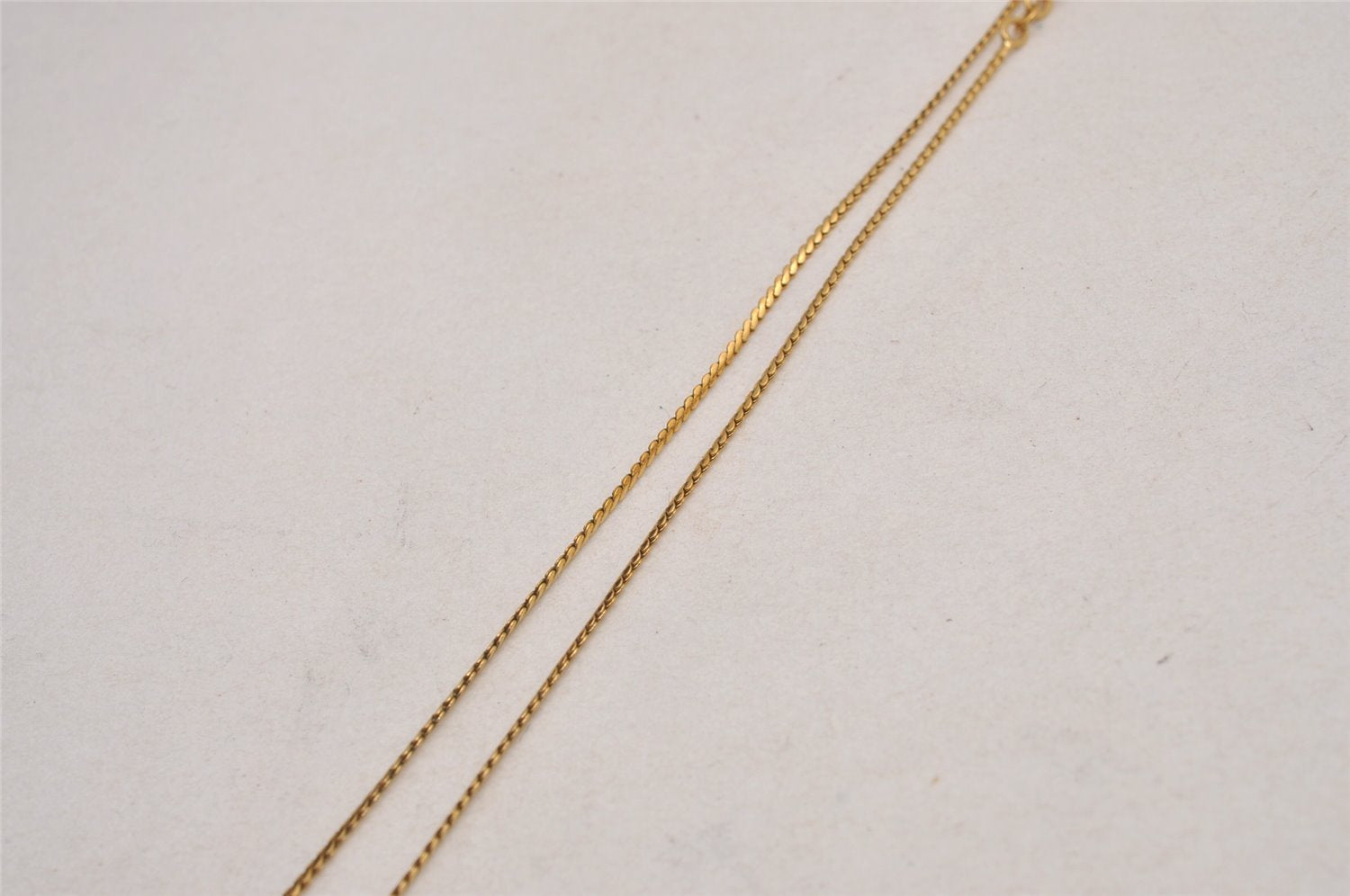 Authentic Christian Dior Gold Tone Chain Pendant Necklace CD 2842J