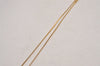 Authentic Christian Dior Gold Tone Chain Pendant Necklace CD 2842J