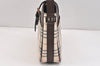 Authentic BURBERRY Nova Check Shoulder Hand Bag Purse Canvas Leather Beige 2842K