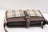 Authentic BURBERRY Nova Check Shoulder Hand Bag Purse Canvas Leather Beige 2842K