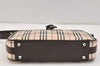 Authentic BURBERRY Nova Check Shoulder Hand Bag Purse Canvas Leather Beige 2842K