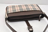 Authentic BURBERRY Nova Check Shoulder Hand Bag Purse Canvas Leather Beige 2842K