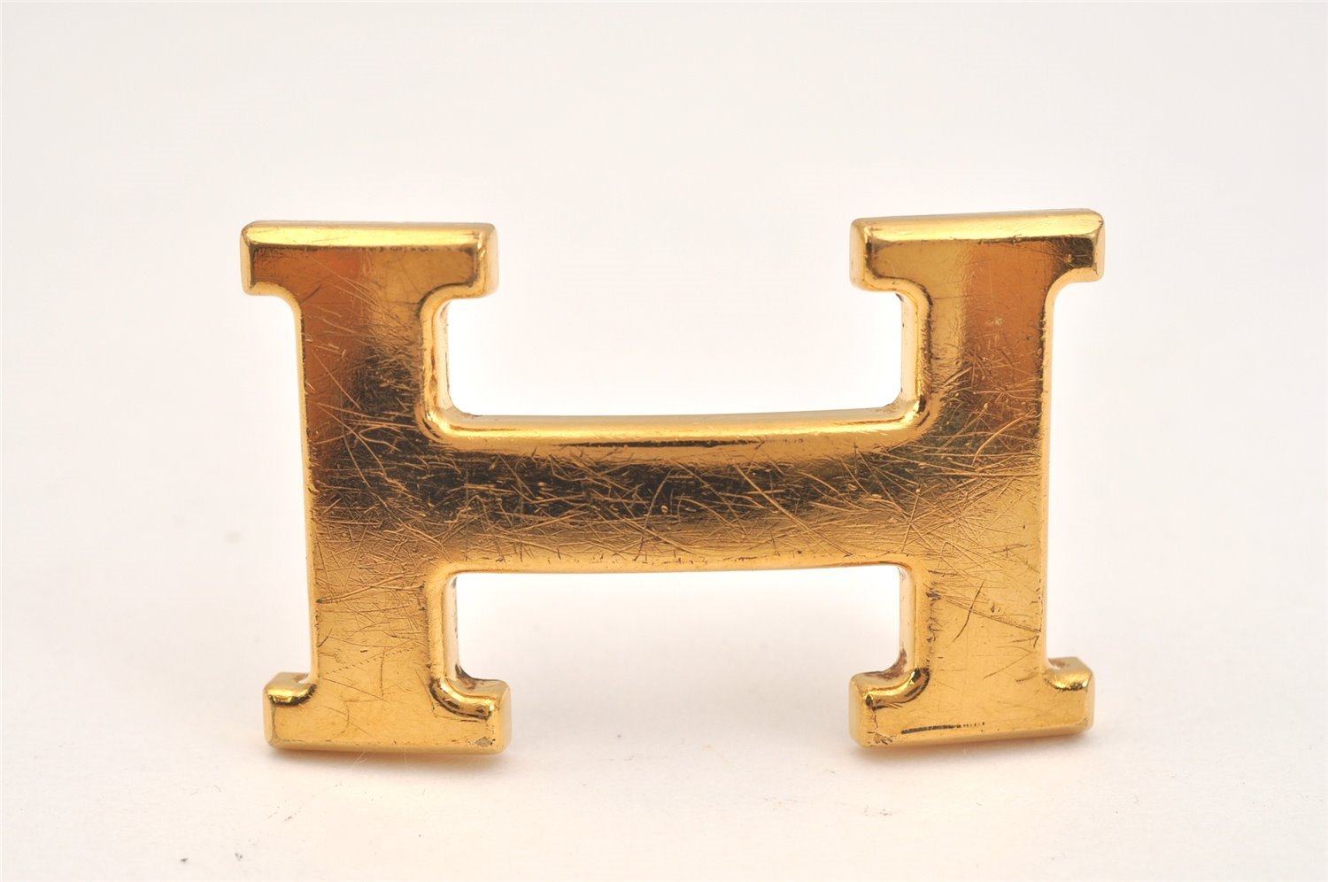 Authentic HERMES Vintage Buckle for Constance Leather Belt Gold 2842L