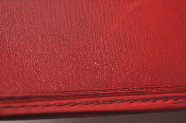 Authentic Louis Vuitton Epi Porte Billet Carte Credit Monnaie Wallet Red 2843I