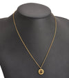 Authentic Christian Dior Gold Tone Chain Pendant Necklace CD 2843J