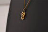 Authentic Christian Dior Gold Tone Chain Pendant Necklace CD 2843J