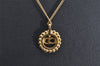 Authentic Christian Dior Gold Tone Chain Pendant Necklace CD 2843J