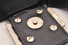 Authentic FENDI Mamma Baguette Shoulder Hand Bag Jersey Leather Black Junk 2845I