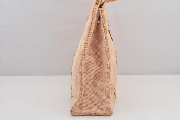 Authentic HERMES New Fourre Tout PM Hand Tote Bag Canvas Orange 2845K