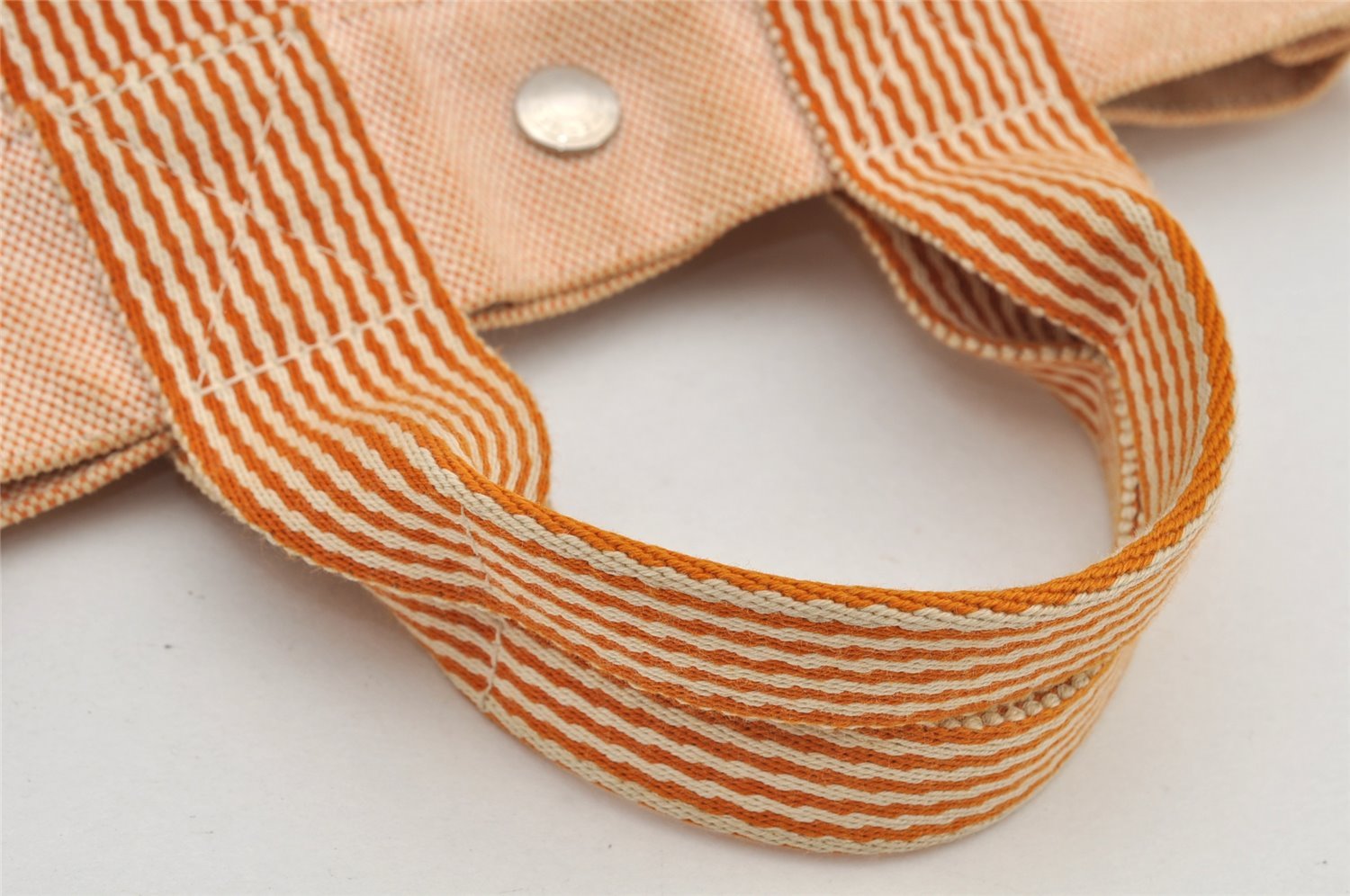 Authentic HERMES New Fourre Tout PM Hand Tote Bag Canvas Orange 2845K