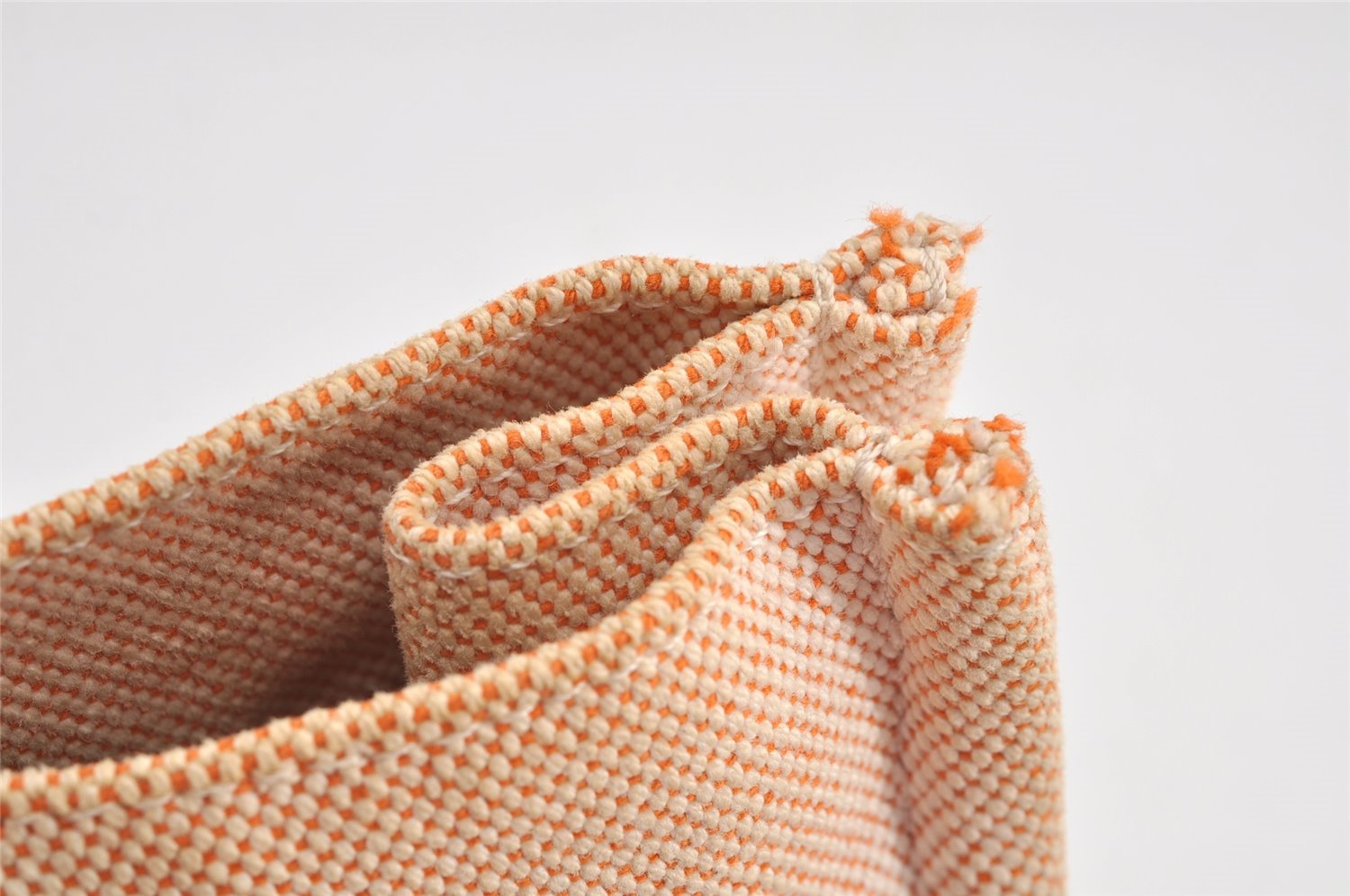 Authentic HERMES New Fourre Tout PM Hand Tote Bag Canvas Orange 2845K