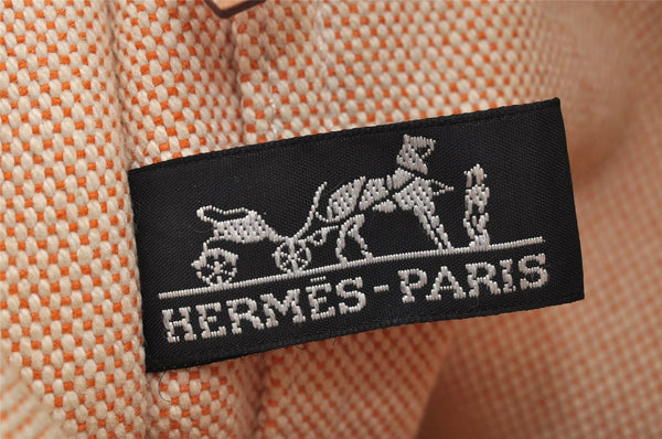 Authentic HERMES New Fourre Tout PM Hand Tote Bag Canvas Orange 2845K