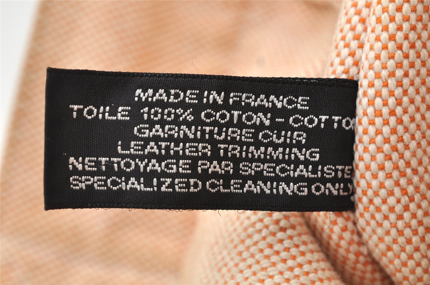 Authentic HERMES New Fourre Tout PM Hand Tote Bag Canvas Orange 2845K