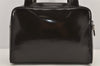 Authentic GUCCI Vintage 2Way Shoulder Hand Bag Purse Enamel Brown 2846K