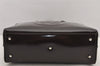 Authentic GUCCI Vintage 2Way Shoulder Hand Bag Purse Enamel Brown 2846K