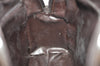 Authentic GUCCI Vintage 2Way Shoulder Hand Bag Purse Enamel Brown 2846K