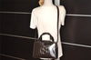 Authentic GUCCI Vintage 2Way Shoulder Hand Bag Purse Enamel Brown 2846K