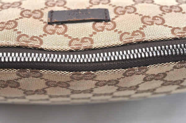 Authentic GUCCI Shoulder Cross Body Bag GG Canvas Leather 114273 Brown 2847H