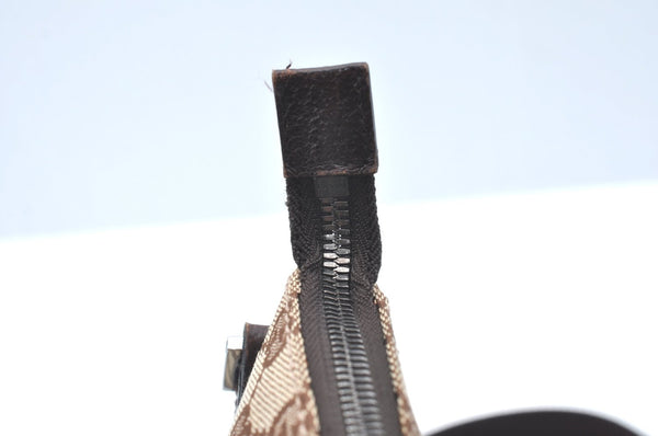 Authentic GUCCI Shoulder Cross Body Bag GG Canvas Leather 114273 Brown 2847H