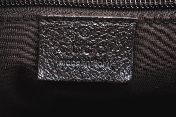 Authentic GUCCI Shoulder Cross Body Bag GG Canvas Leather 114273 Brown 2847H