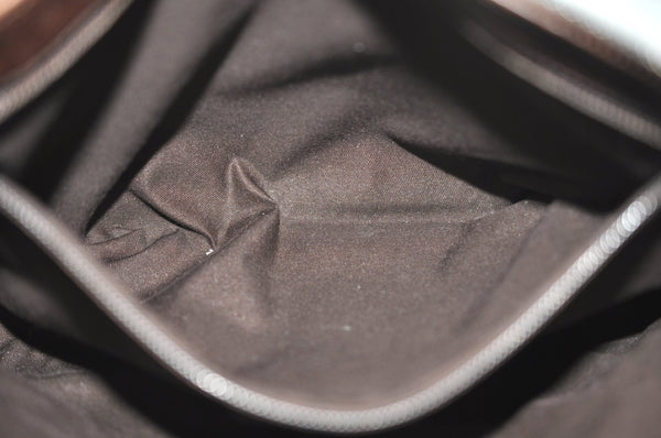 Authentic GUCCI Shoulder Cross Body Bag GG Canvas Leather 114273 Brown 2847H