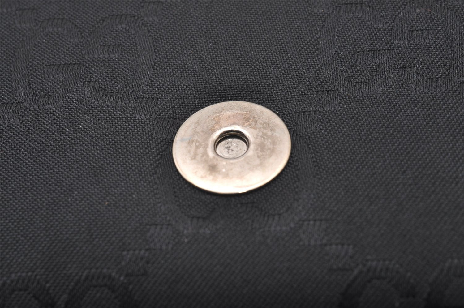 Authentic GUCCI Vintage Shoulder Hand Bag Purse GG Nylon Leather Black 2847I