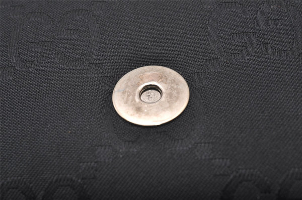 Authentic GUCCI Vintage Shoulder Hand Bag Purse GG Nylon Leather Black 2847I