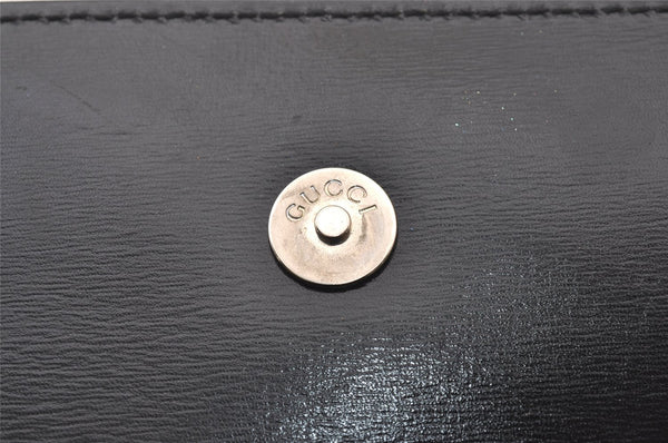 Authentic GUCCI Vintage Shoulder Hand Bag Purse GG Nylon Leather Black 2847I