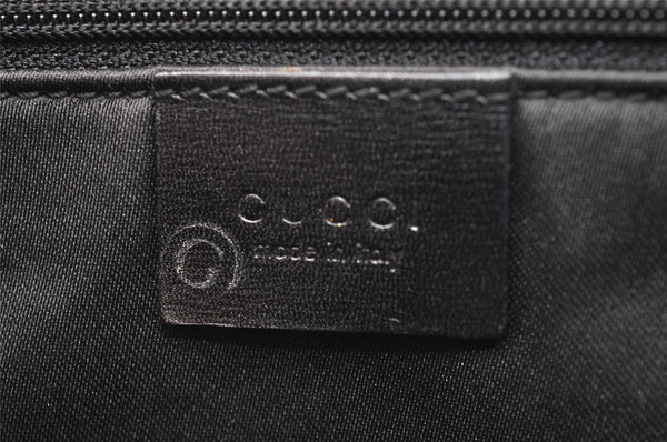 Authentic GUCCI Vintage Shoulder Hand Bag Purse GG Nylon Leather Black 2847I