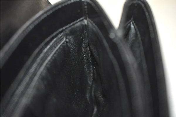 Authentic GUCCI Vintage Shoulder Hand Bag Purse GG Nylon Leather Black 2847I