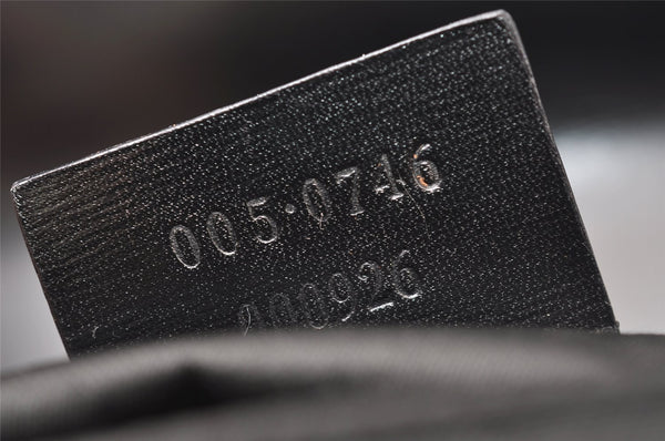 Authentic GUCCI Vintage Shoulder Hand Bag Purse GG Nylon Leather Black 2847I