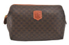 Authentic CELINE Macadam Blason Pattern Clutch Hand Bag PVC Leather Brown 2847K