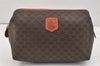 Authentic CELINE Macadam Blason Pattern Clutch Hand Bag PVC Leather Brown 2847K