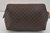 Authentic CELINE Macadam Blason Pattern Clutch Hand Bag PVC Leather Brown 2847K