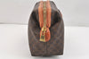 Authentic CELINE Macadam Blason Pattern Clutch Hand Bag PVC Leather Brown 2847K