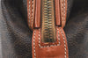 Authentic CELINE Macadam Blason Pattern Clutch Hand Bag PVC Leather Brown 2847K