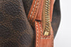Authentic CELINE Macadam Blason Pattern Clutch Hand Bag PVC Leather Brown 2847K