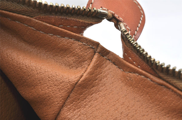 Authentic CELINE Macadam Blason Pattern Clutch Hand Bag PVC Leather Brown 2847K