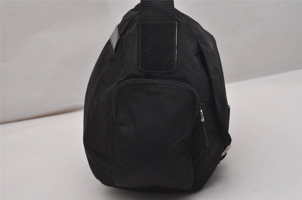 Authentic PRADA Nylon Tessuto Leather Shoulder Cross Body Bag Black 2848J