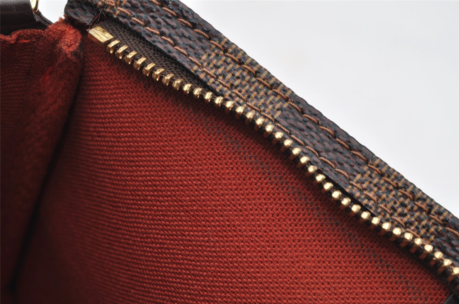 Authentic Louis Vuitton Damier Navona Hand Bag Pouch Purse N51983 LV 2849I