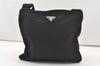 Authentic PRADA Nylon Tessuto Saffiano Leather Shoulder Cross Bag Black 2850J