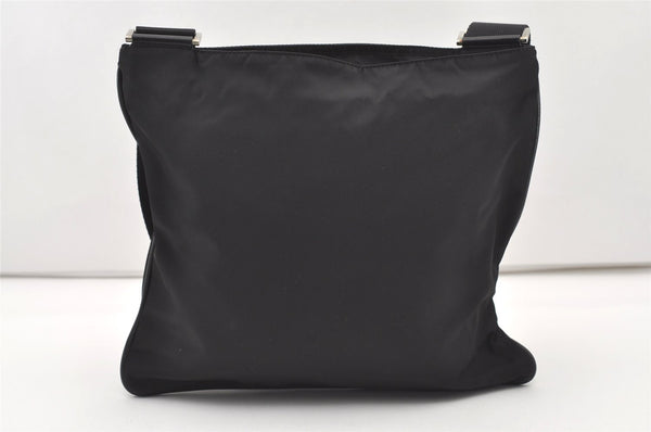 Authentic PRADA Nylon Tessuto Saffiano Leather Shoulder Cross Bag Black 2850J
