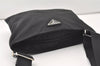 Authentic PRADA Nylon Tessuto Saffiano Leather Shoulder Cross Bag Black 2850J